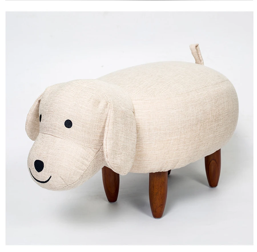 Big Sale! Solid Wood Nordic Shoe Stool Pouf Chair Leather Sofa Ottoman Bean Bag Kid Toy Storage Footstool Home Decor Furniture