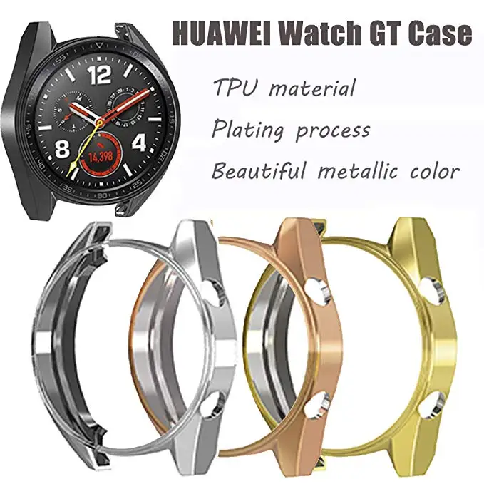1 3 шт. для huawei Watch GT Чехол легкий чехол защитный чехол мягкий, ТПУ Ультратонкий бампер Новая модная рамка аксессуары для часов - Цвет: 1
