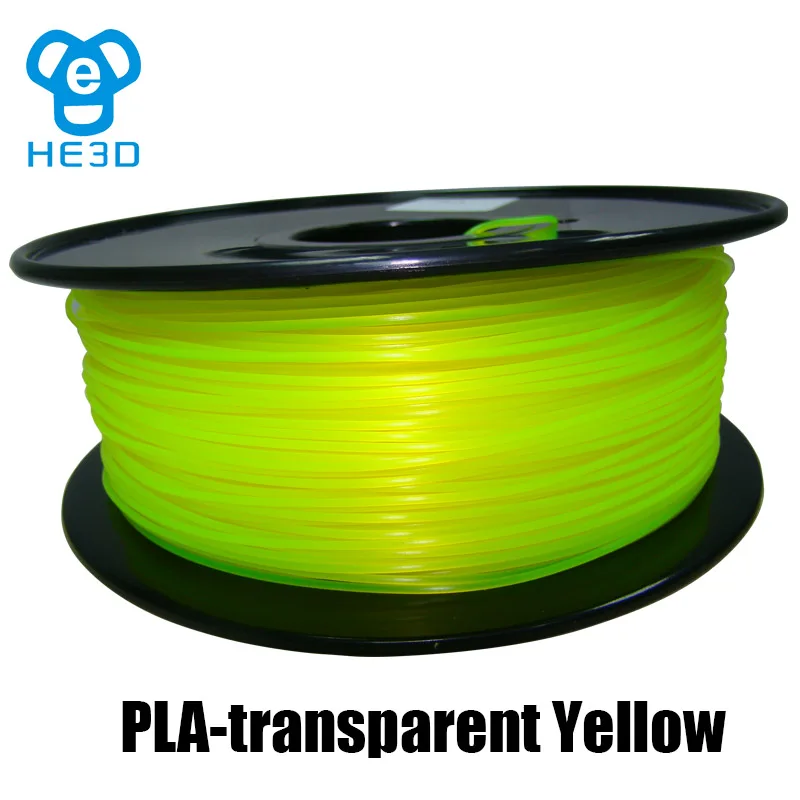 Высококачественный HE3D 1 кг Reprap 3D принтер PLA 75 мм Филамент прозрачный цветной