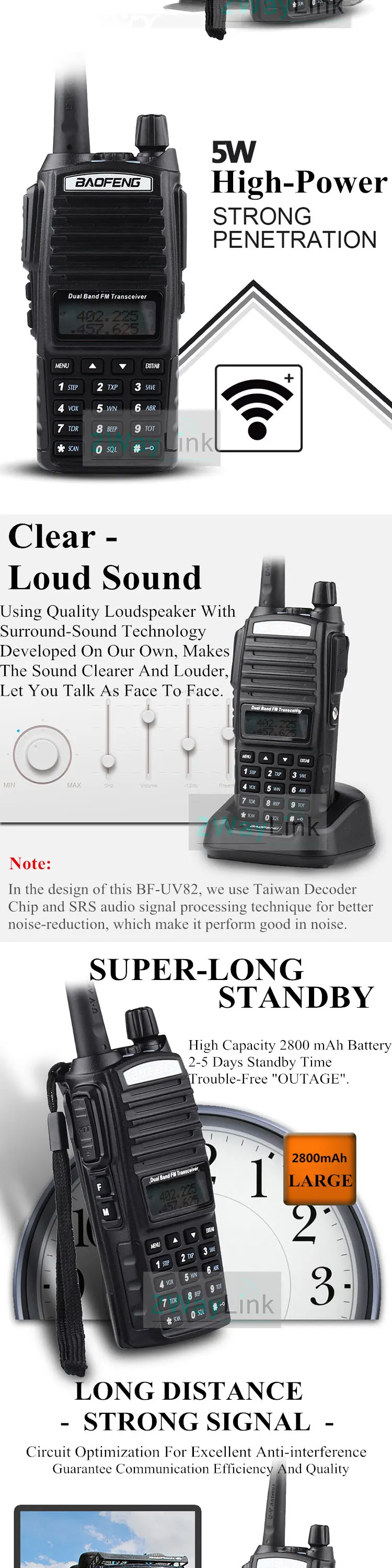 BaoFeng UV-82 рация 5 Вт 128Ch двухдиапазонный УКВ 136-174 МГц 400-520 МГц Портативный Baofeng UV82 Ham Радио Baofeng 82