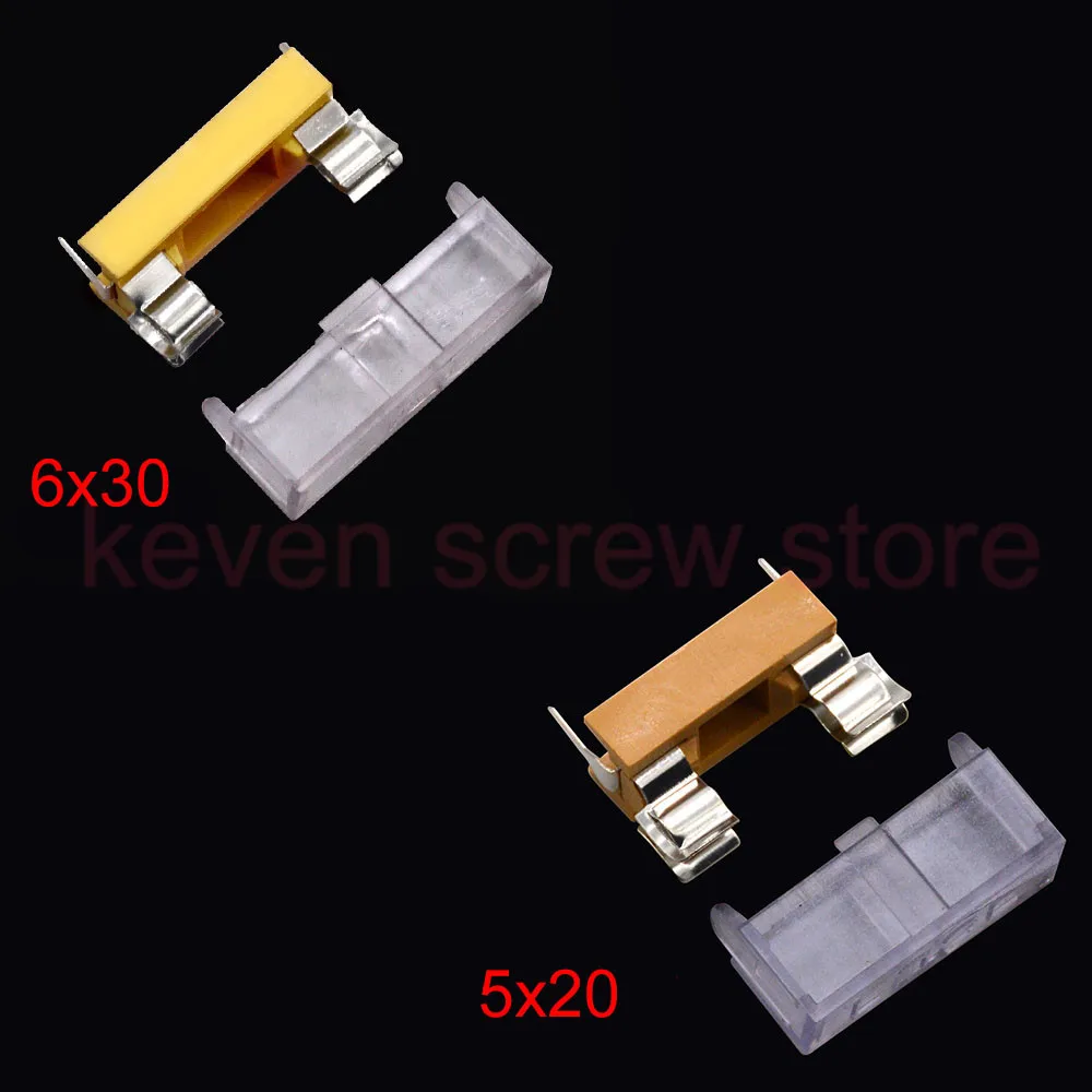 Стеклянный держатель плавкого предохранителя 5*20 мм 6*30 прозрачный с Φ 5x20 6x30