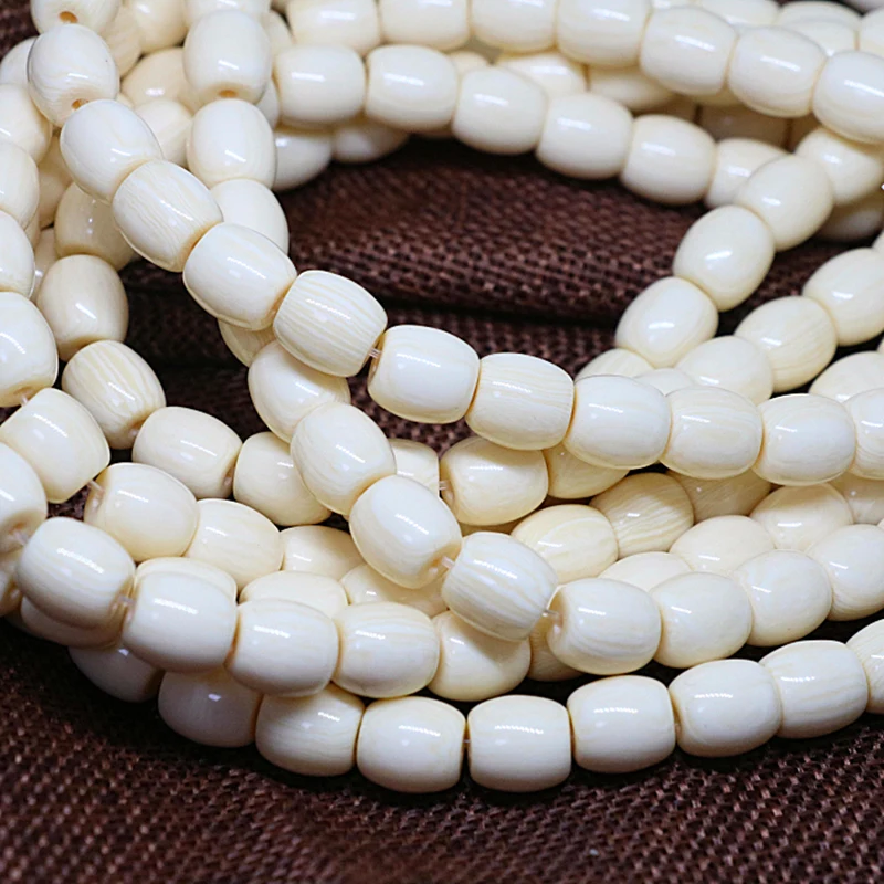 White resin beeswax9*9mm 10*10mm 12*12mm barrel rice shape loose beads wholesale retail fit diy women fashion jewelry 15inch B55 | Украшения