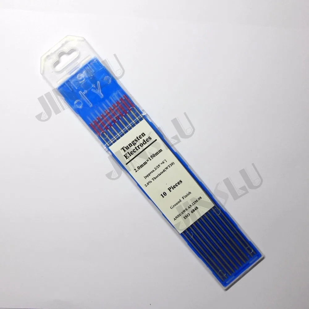 

Вольфрамовый электрод для сварки TIG, 2%, желтый WT20, красный, 2/25x6 (2,0 мм x 150 мм), 10 шт., бесплатная доставка
