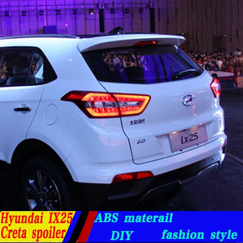 Используется для hyundai IX25/creta спойлер ix25/creta спойлер высокого качества ABS Материал заднее крыло автомобиля праймер цветной спойлер