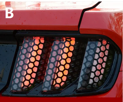 Декоративная сотовая пленка для заднего фонаря Ford Mustang 2015 2017|option| |