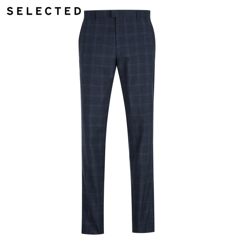 Выбранная г н тканая ткань брюки в деловом стиле костюм T | 41736B504|Костюмные брюки|