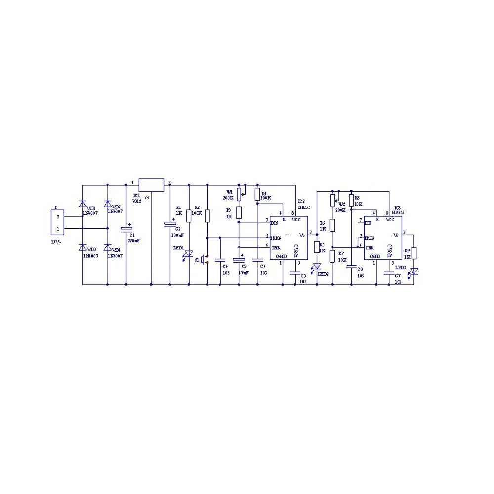 DIY Kit DC 15V NE555 триггер цепи электронные компоненты набор