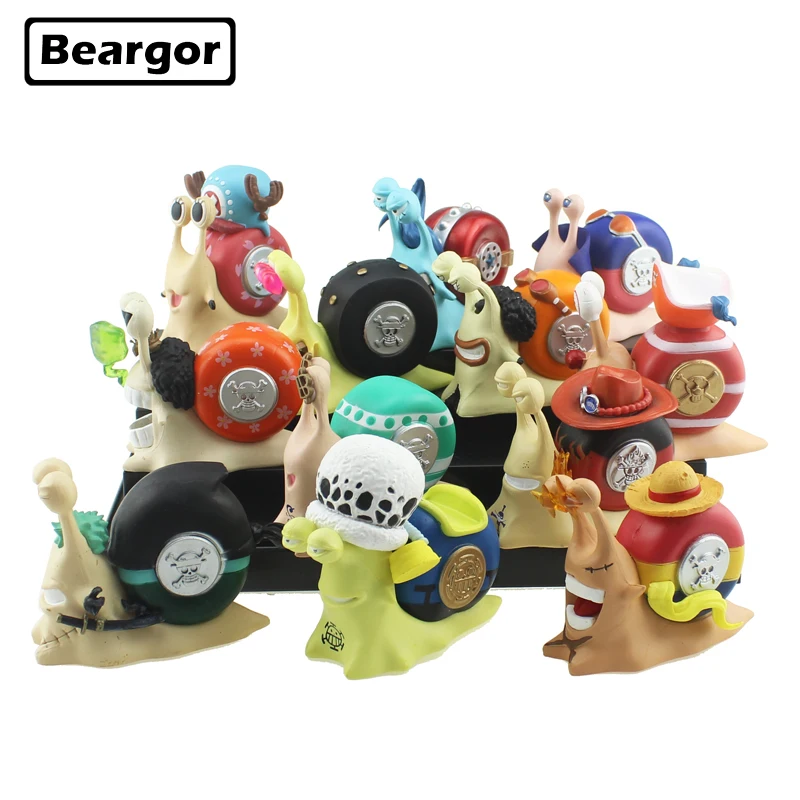 12 шт. милый 3 &quotone piece Den Mushi Luffy Zoro Nami Law Ace Sanji Franky и т. д. 8 см ПВХ фигурка модель куклы