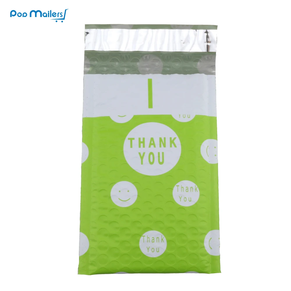 green 10pcs 10 шт полиэтиленовые Пузырьковые конверты 175*230 мм, Пузырьковые конверты, зеленые креативные Конверты в горошек, с рисунком благодарности, с пузырьками, на подкладке, полиэтиленовые конверты - Цвет: green 10pcs