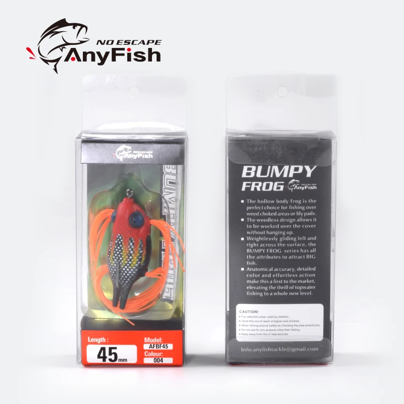 Рыболовная приманка ANYFISH BUMPY FROG 4 5 см 7 г с одним крючком черная рыба искусственная