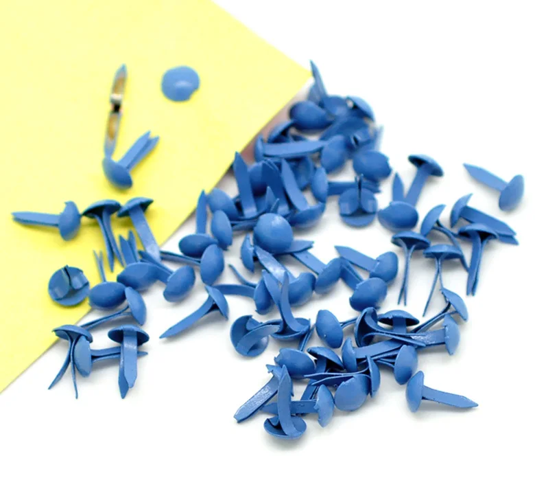 

500 Pcs Blue Pastel Round Brads Scrapbooking Embellishment 9x5mm(3/8"x1/4")(W02314 X 1)