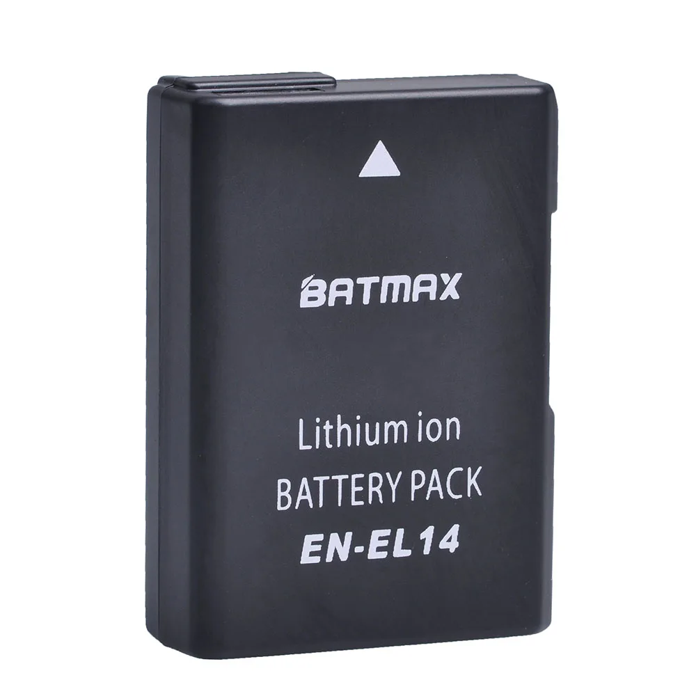 Batmax 2pc EN-EL14 EN EL14 Li-ion Battery+Dual USB Charger for Nikon P7800 P7700 P7100 P7000 D5500 D5200 D3300 D5600 D3400 | Электроника