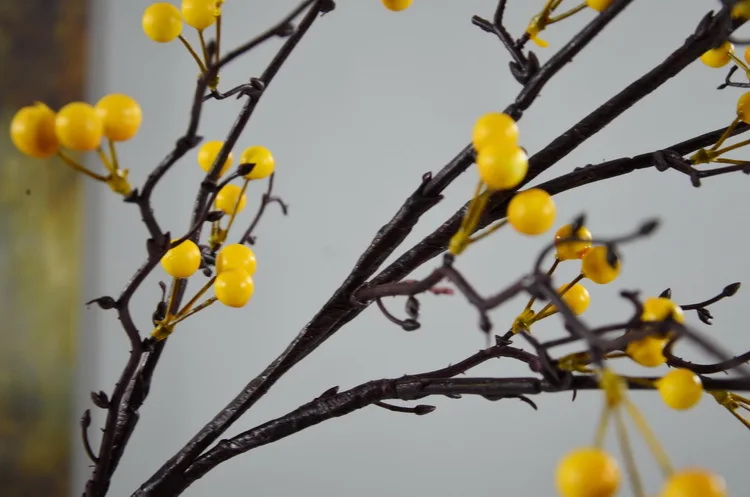 

1pcs Artificial Plants Branch Berry Indus Fruit Simulation Artificial Flowers Home Decoration Craft Ornaments Wedding Decoration