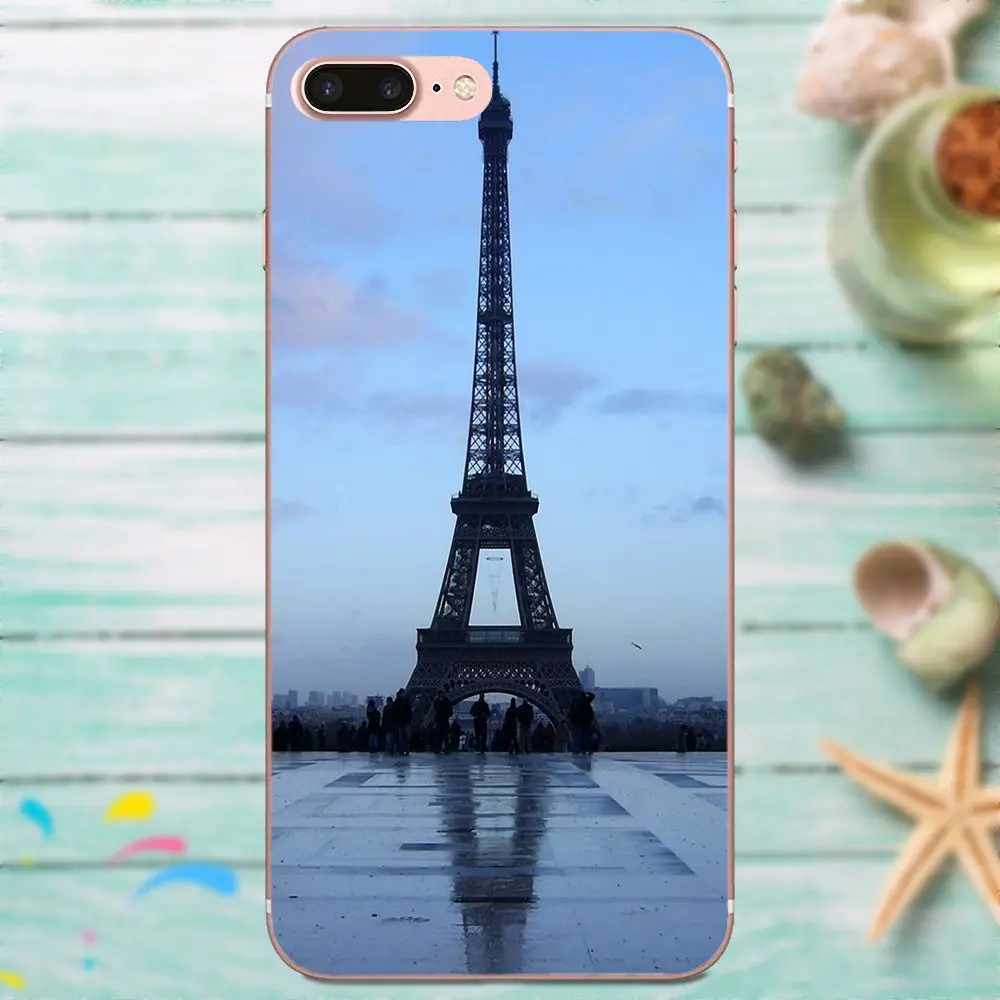 Мягкий ТПУ с милой кожей Париж Эйфелева башня архитектура для Huawei P8 P9 P10 P20 P30 Mate 7 8 9
