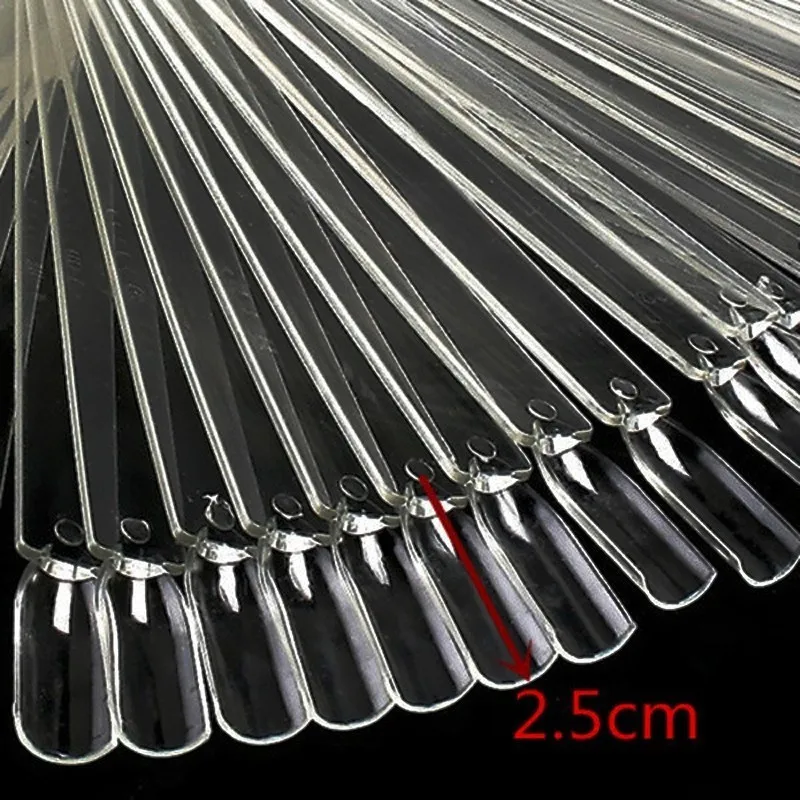 Веерообразные Типсы для ногтей 50 шт. наклейки полировки УФ-геля декоративные