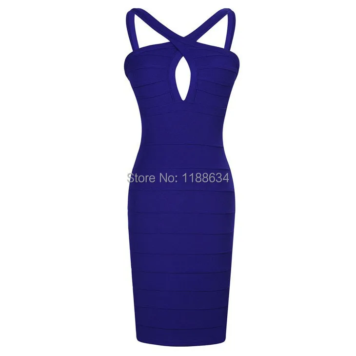 Hollow out bandage dress2014New Sexy woman Party&ampClub over neckline Backless mini blue dresses women slim clubwear XS-XL z192 | Женская