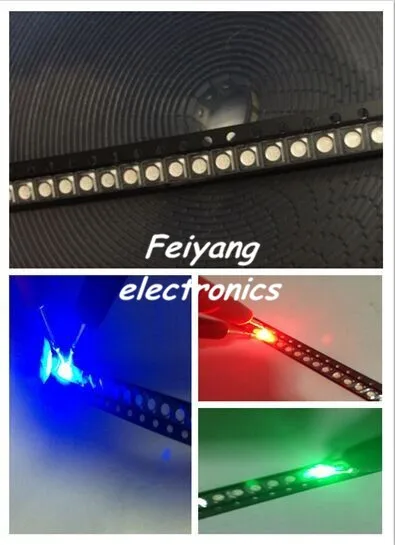 Оптовая продажа 100 шт RGB POWER TOP 1210 3528 SMD SMT PLCC 2 светодиодный Красный Зеленый Синий