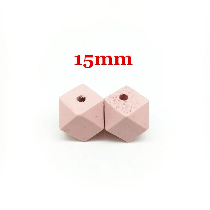 15mm coral WD036(10/15/20 мм в диаметре, различные красочные золото/серебро в виде многоугольника, шлифованные кольца Прорезыватель для зубов деревянные бусины для самостоятельного изготовления ювелирных изделий колье, браслет - Цвет: 15mm coral