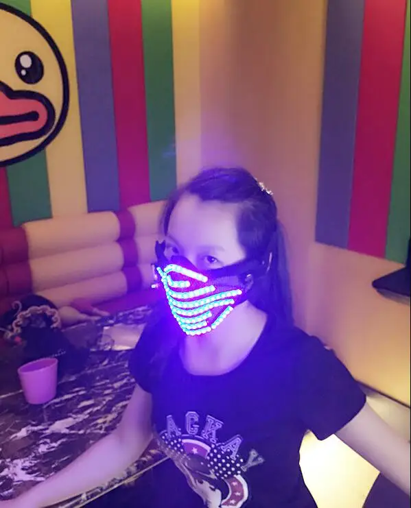 Светодиодный светильник RGB Mutilcolor маска героя для лица диджея вечерние