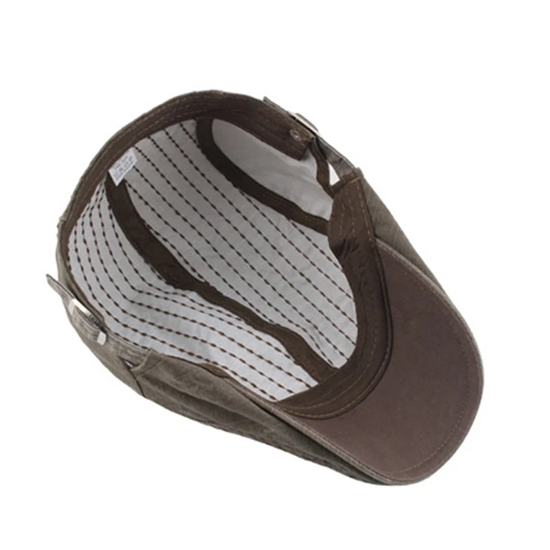 PCFDDR Spring and Summer 2019 New Middle-aged and Old-aged Duck Tongue Cap Wash Suture Stripe Thin Pure Beret.