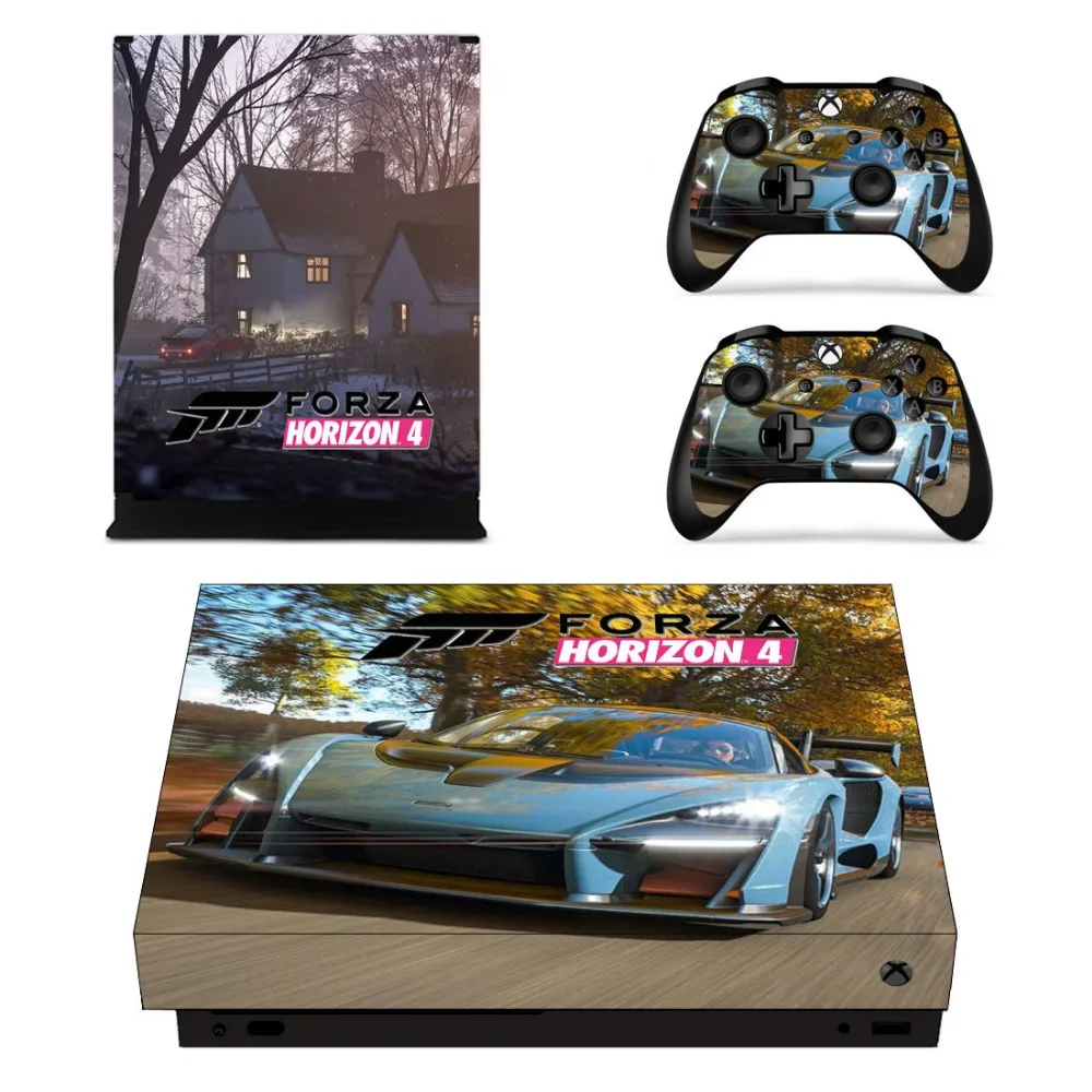 Full Set Faceplates Skin Stickers of Forza Horizon 4 for Xbox One X Console and Two Controller | Электроника