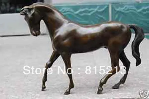 Wang 000113 тибетская Бронзовая Статуя Коллекционная 32 см статуя CARVEN HORSE | Дом и сад