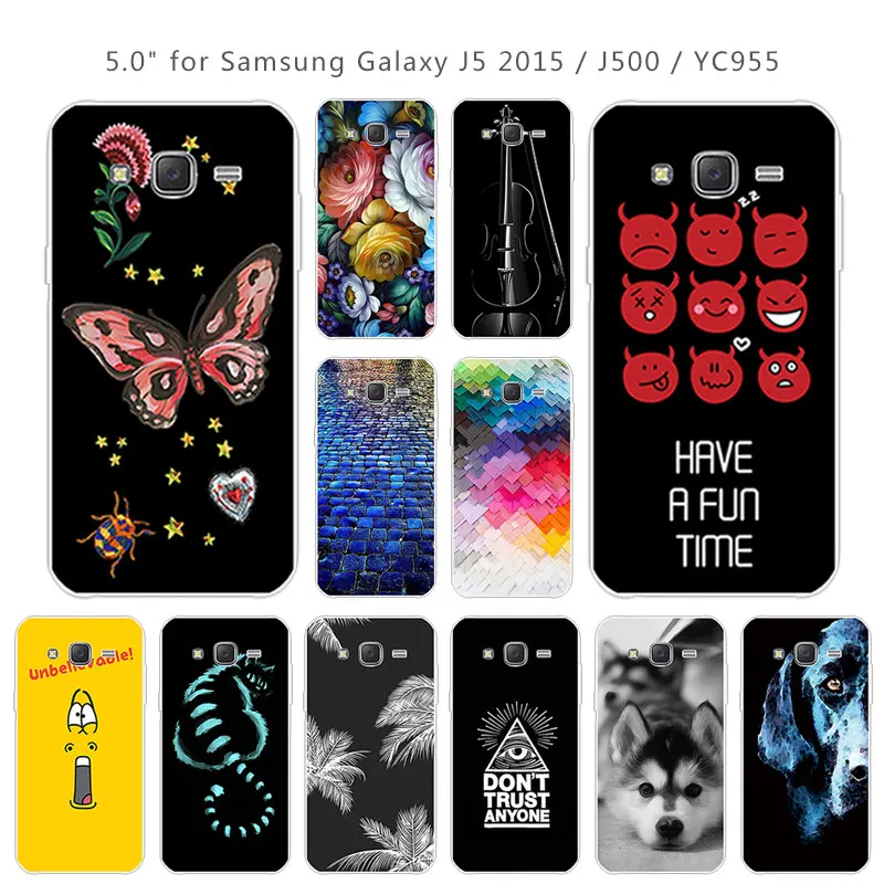 Для Samsung J5 2015 чехол силиконовый для J5008 SM-J500F J500 J500F задняя крышка телефона из