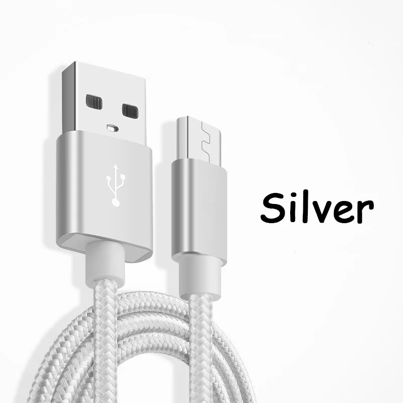 Белый Micro USB кабель 2A Быстрая зарядка USB кабель передачи данных телефона для samsung Galaxy S2 S3 S4 S6 S7 край samsung J2 J3 J5 J7 кабели - Цвет: Белый