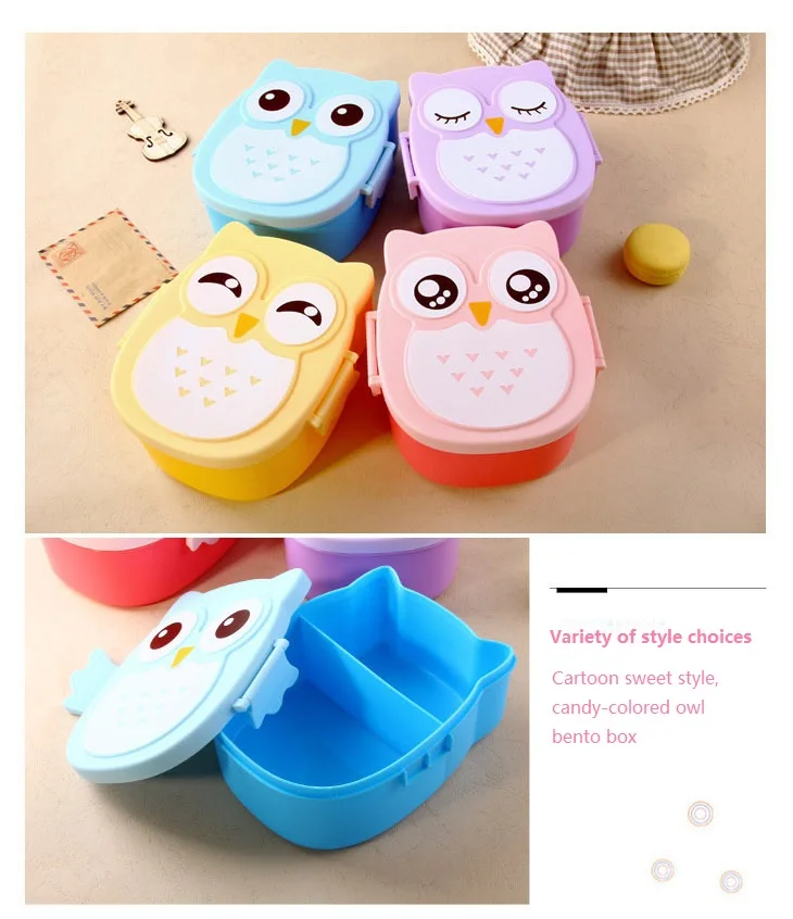 2019 новый милый мультфильм сова ланч бокс контейнер для хранения еды портативный