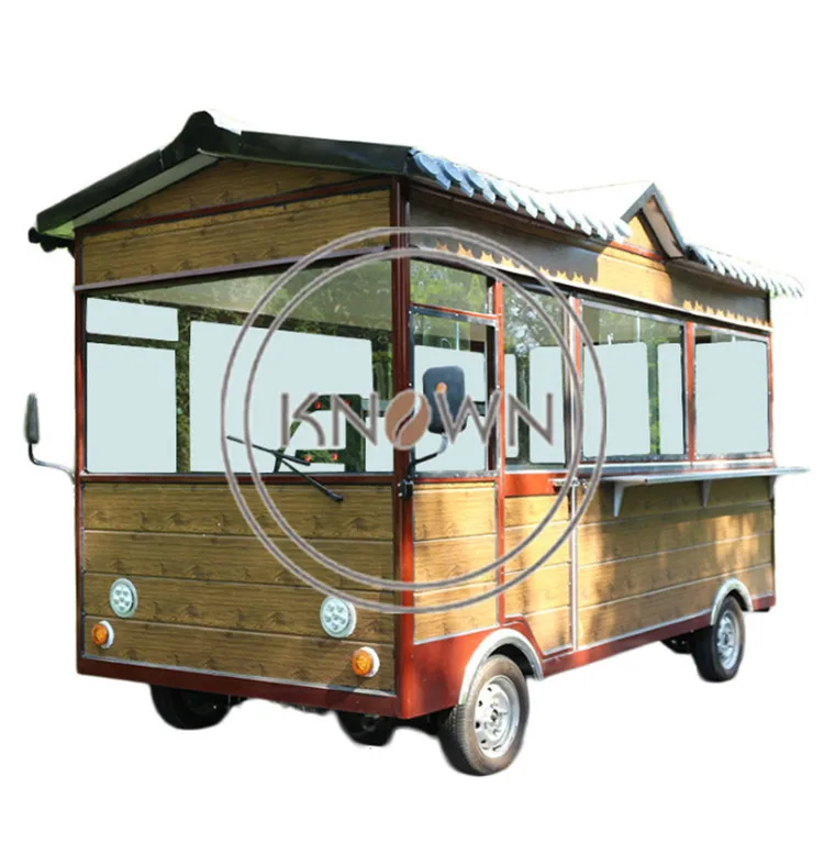 

Vintage Electric Food Cart Coffee Food Truck Mobile Food Kiosk Food Cart Trailer Food Vending Cart