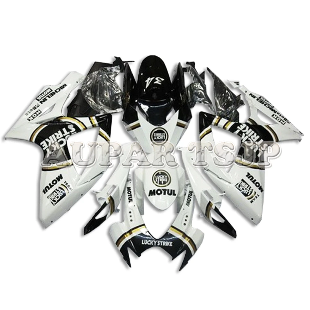 

For Suzuki 2006 2007 GSXR600-750 K6 GSXR750 GSXR600 06 07 ABS Plastic Hulls Lucky Strike White Black Fairings Bike Pieces Covers