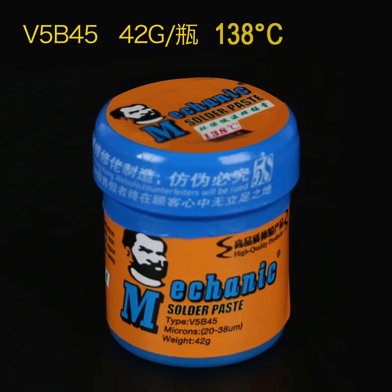 Low temperature 42G Механик без свинца BGA паяльная паста температура плавления 138/217 градусов сварочная паста Флюс ЦП BGA паяльная канифоль флюс паяльной пасты - Цвет: Low temperature 42G