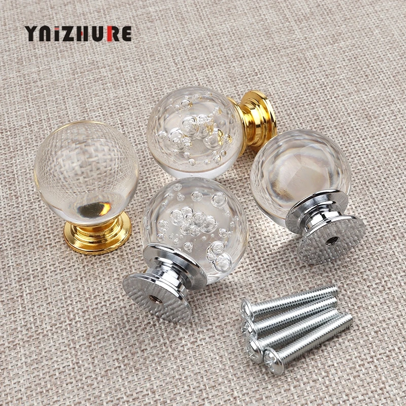Ручки для шкафа ящики кухонного ручки из прозрачного хрустального стекла 30 мм 1