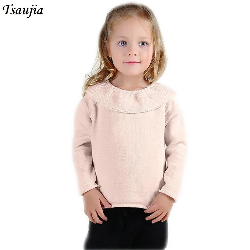 

1-5 Years Baby Girls Sweaters Autumn Winter Baby Girl Long Sleeve Knitted Pullover Sweaters Kids Children Outwear For Girls TS49