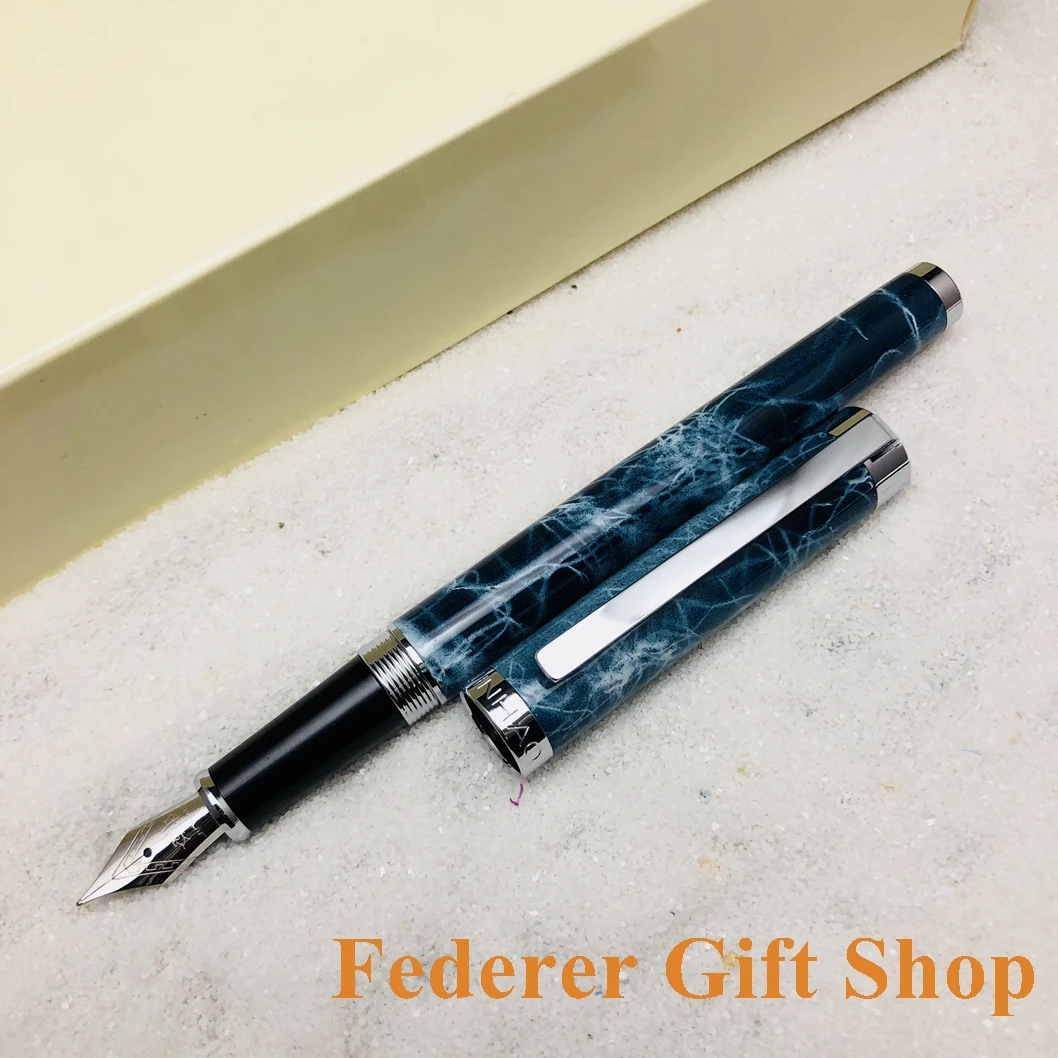 Перьевые ручки Jinhao L155 цветная металлическая подарочная Серебряная ручка с