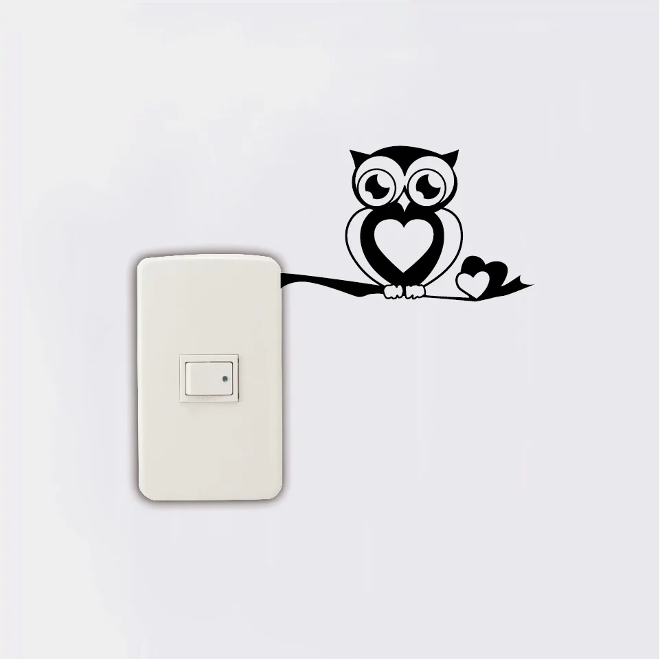 

8*13cm Cute Owl Sticker Cartoon Animal Vinyl Decal for Kids Room Bedroom Decor