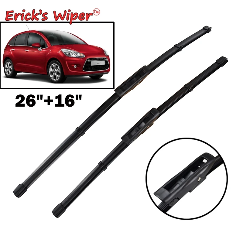 Передние щетки стеклоочистителя Erick's LHD для Citroen C3 MK2 2009 2016 лобовое стекло