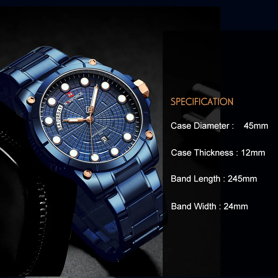 NAVIFORCE Relojes часы мужские модные спортивные кварцевые часы мужские s часы лучший бренд класса люкс Бизнес водонепроницаемые Relogio Masculino