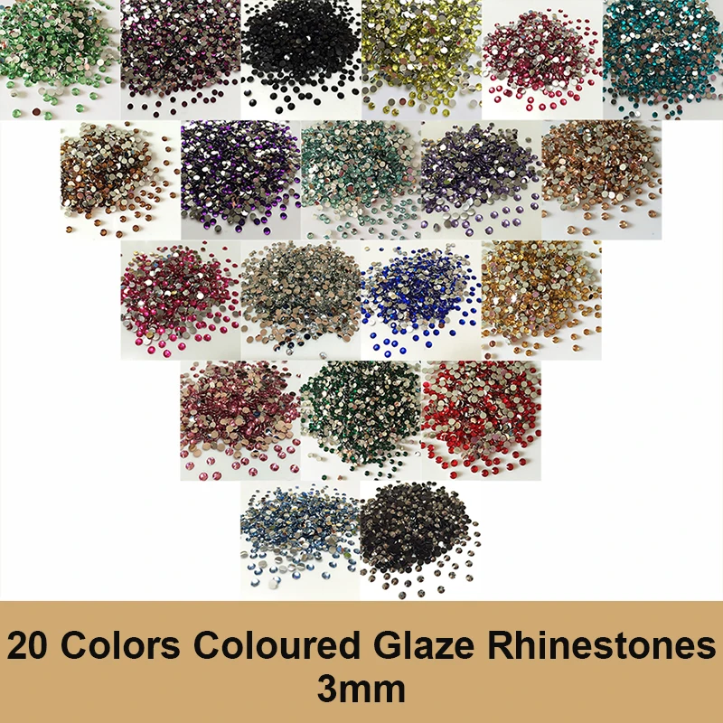 

1000pcs/bag 2mm 3mm Size Sapphire blue 14 Facets Round Crystal Resin Rhinestone ss12 Flatback Phone Decor Nail Art Diamond 14