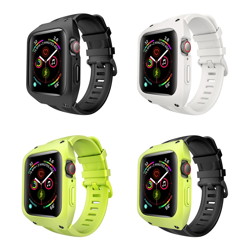 Спортивный силиконовый чехол для Apple Watch 5 водонепроницаемый дышащий ремешок