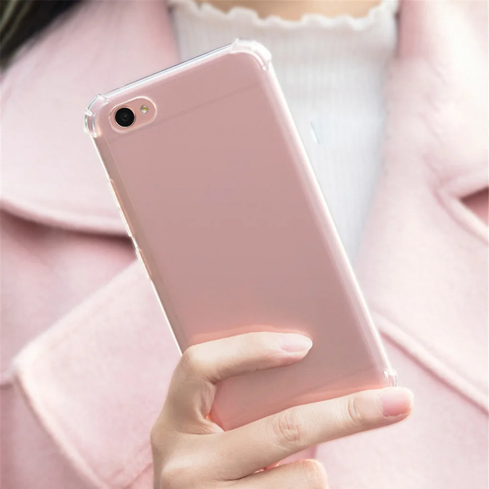 Противоударный мягкий прозрачный чехол из ТПУ с четырьмя углами для OPPO F7 A3 A5 A7 AX7