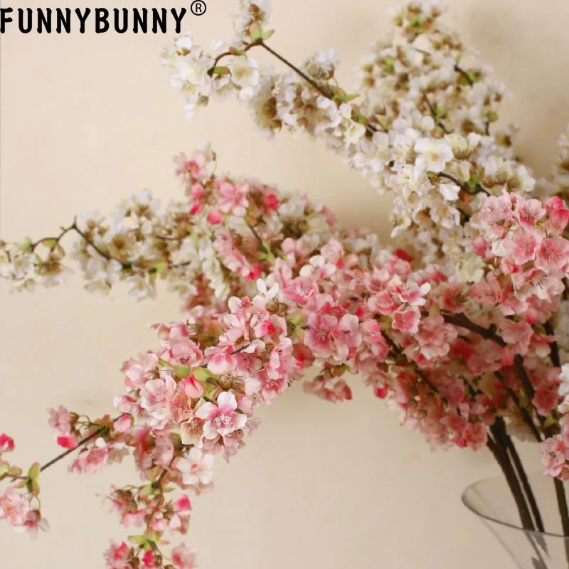 FUNNYBUNNY романтические искусственные ветви вишни шелковые цветы для дома Свадебные