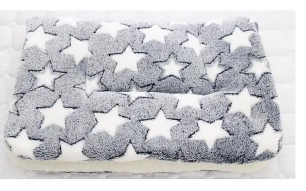 blue white star Мягкий фланелевый коврик для питомца, кровать для собаки, зимнее плотное теплое одеяло для кошки, собаки, щенка, спальный чехол, полотенце, подушка для маленьких, средних и больших собак - Цвет: blue white star