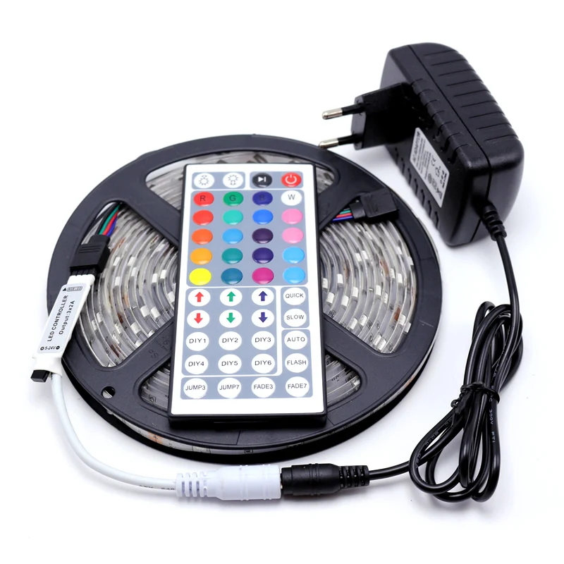 5 м RGB Светодиодная лента 5050 SMD гибкая Водонепроницаемый ИК пульт дистанционного