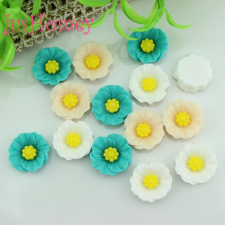 

30PCS Artificial Poppy Flower Beads 19mm Matt Resin Poppy Flower Cabochons DIY Jewelry Making for VFW, Remembrance Day