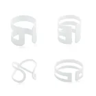 Набор Колец белые металлические Колечки полые крест открытый регулируемые женские модные Многослойные Midi Finger ювелирные изделия 4 шт.компл.