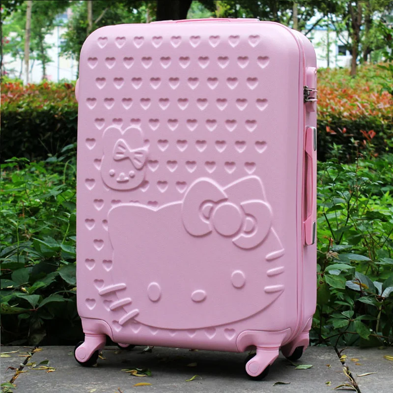20 дюймов женский Дорожный чемодан hello kitty сумка для спинера из АБС дорожная
