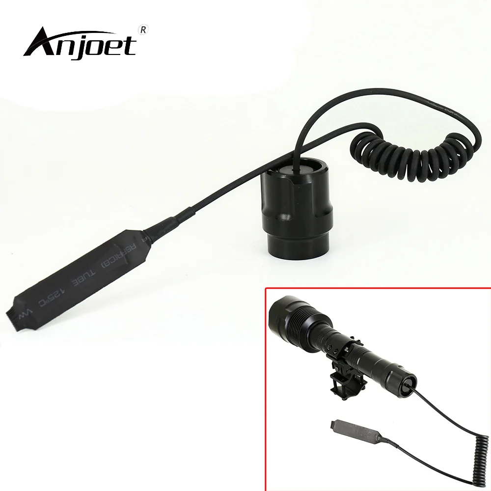ANJOET 3t6 фонарик с дистанционным управлением, задний колпачок, задний переключатель 3800лм 6000лм светодиодный фонарь, тактический фонарь, специальный переключатель давления