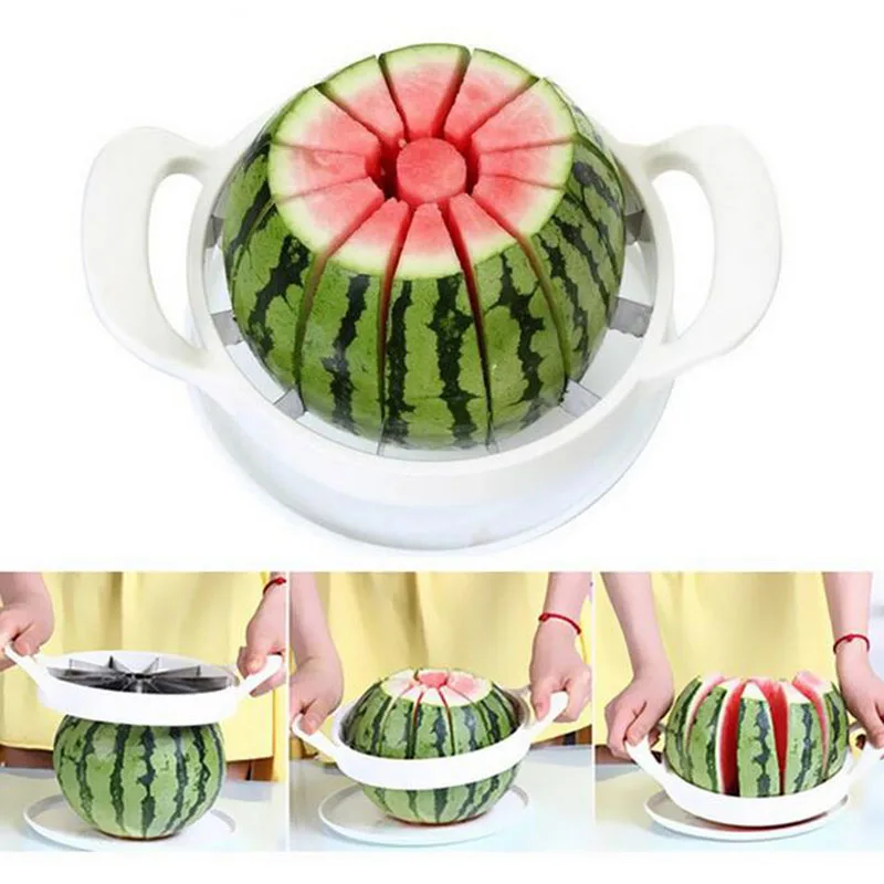 Творческий Арбуз Slicer резак фруктов Utensilios де Cozinha Дыня Ножи Cortador Melancia Кухня