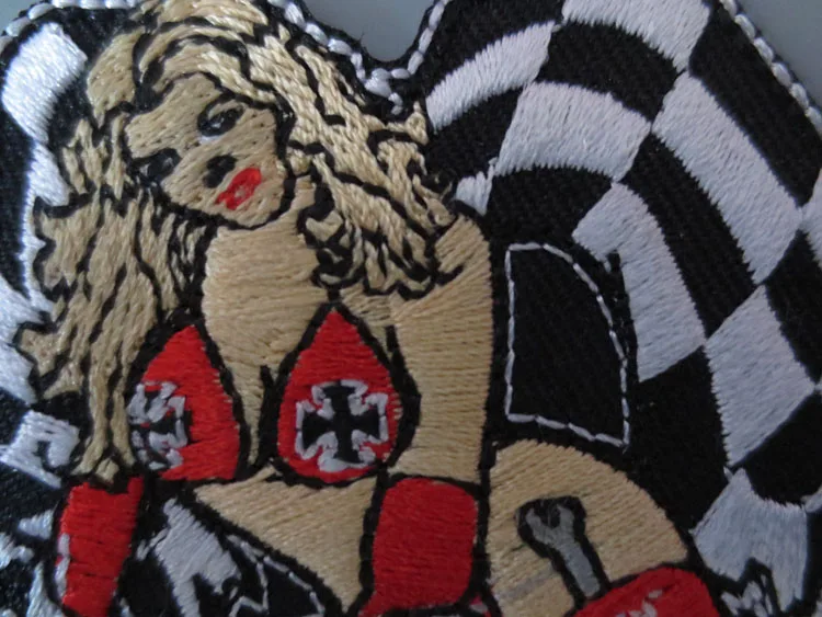 Нашивки с вышивкой гоночной машины для девушек куртка жилет мотоциклетный